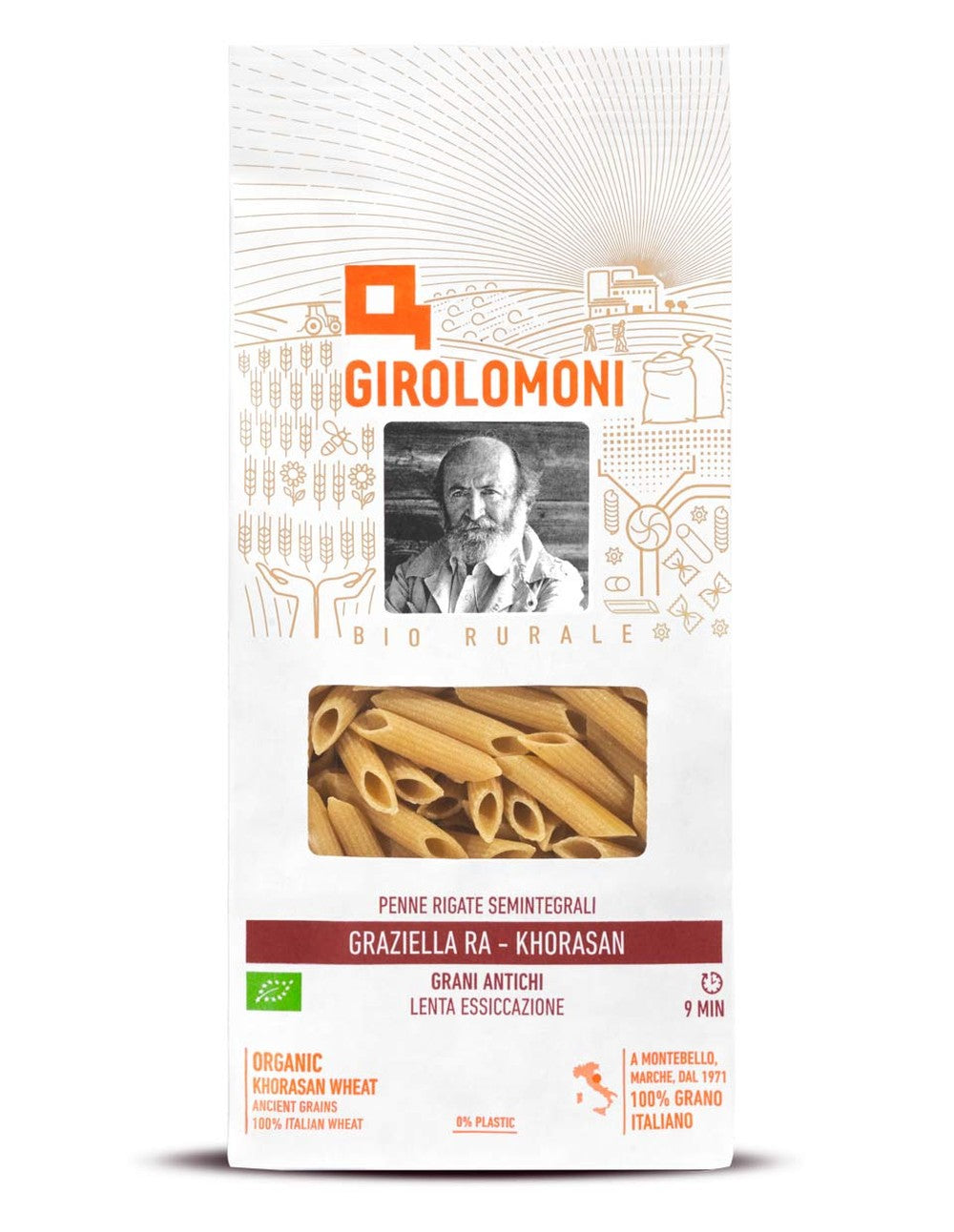 Penne rigate BIO semi-integrali Graziella-Ra Khorasan - Girolomoni
