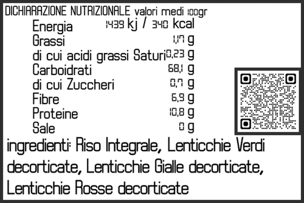Sfiziosa Riso Integrale & Lenticchie - Del Colle
