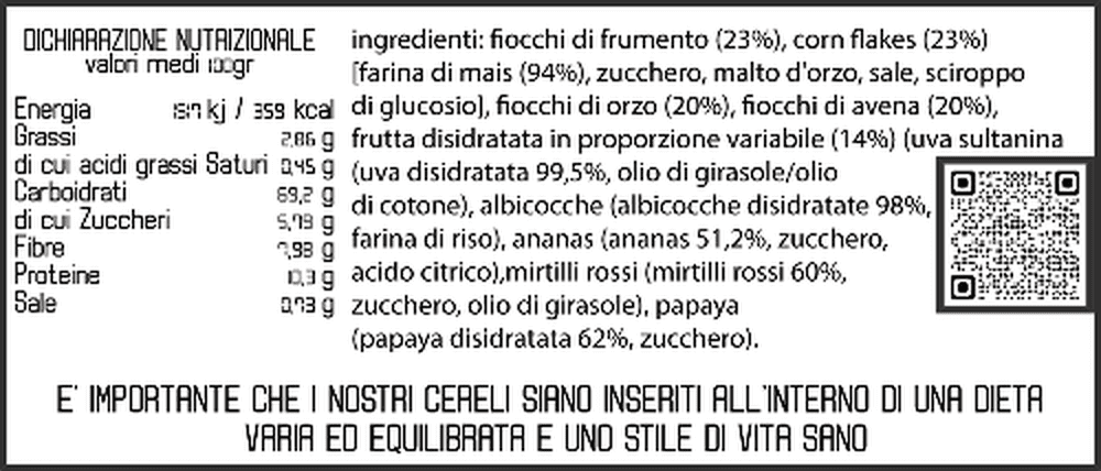 Muesli tutti FRUTTI - Cerealitalia