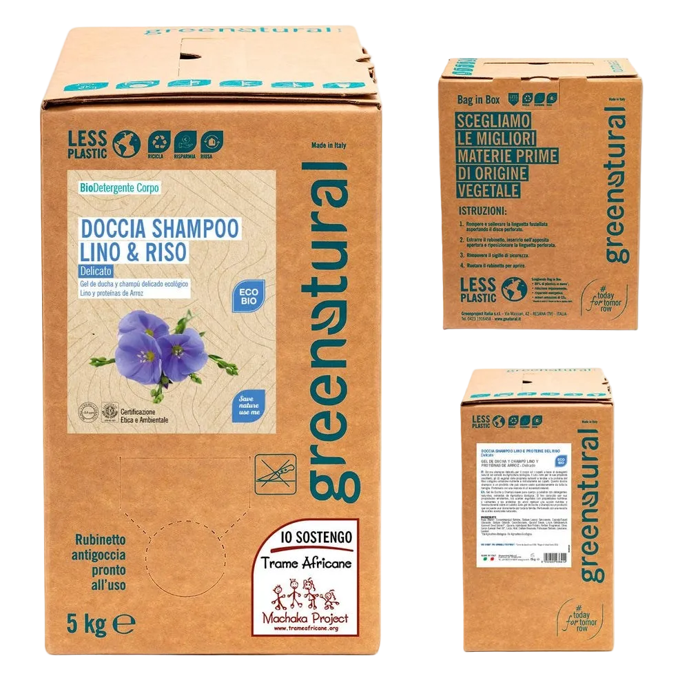 Milt duschschampo Lin & Ris - Greenatural