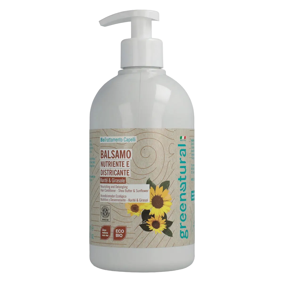 Entwirrender und nährender Conditioner mit Sheabutter und Sonnenblume – Greenatural