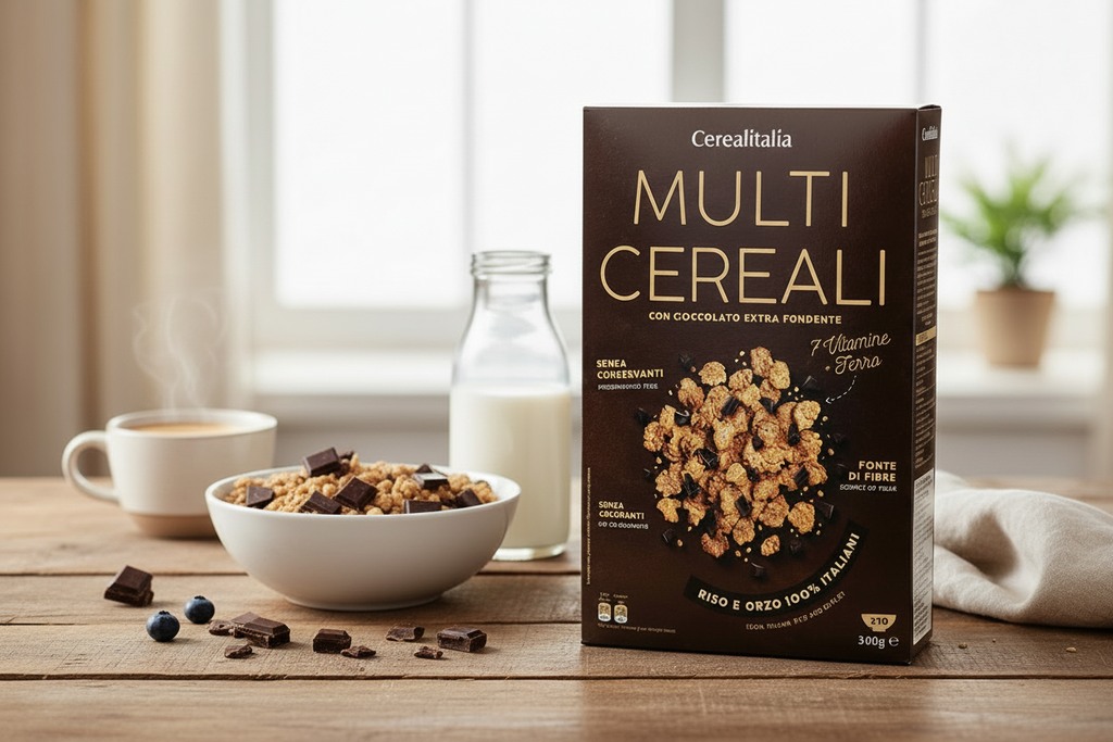 Mehrkorn mit extra dunkler Schokolade - Cerealitalia