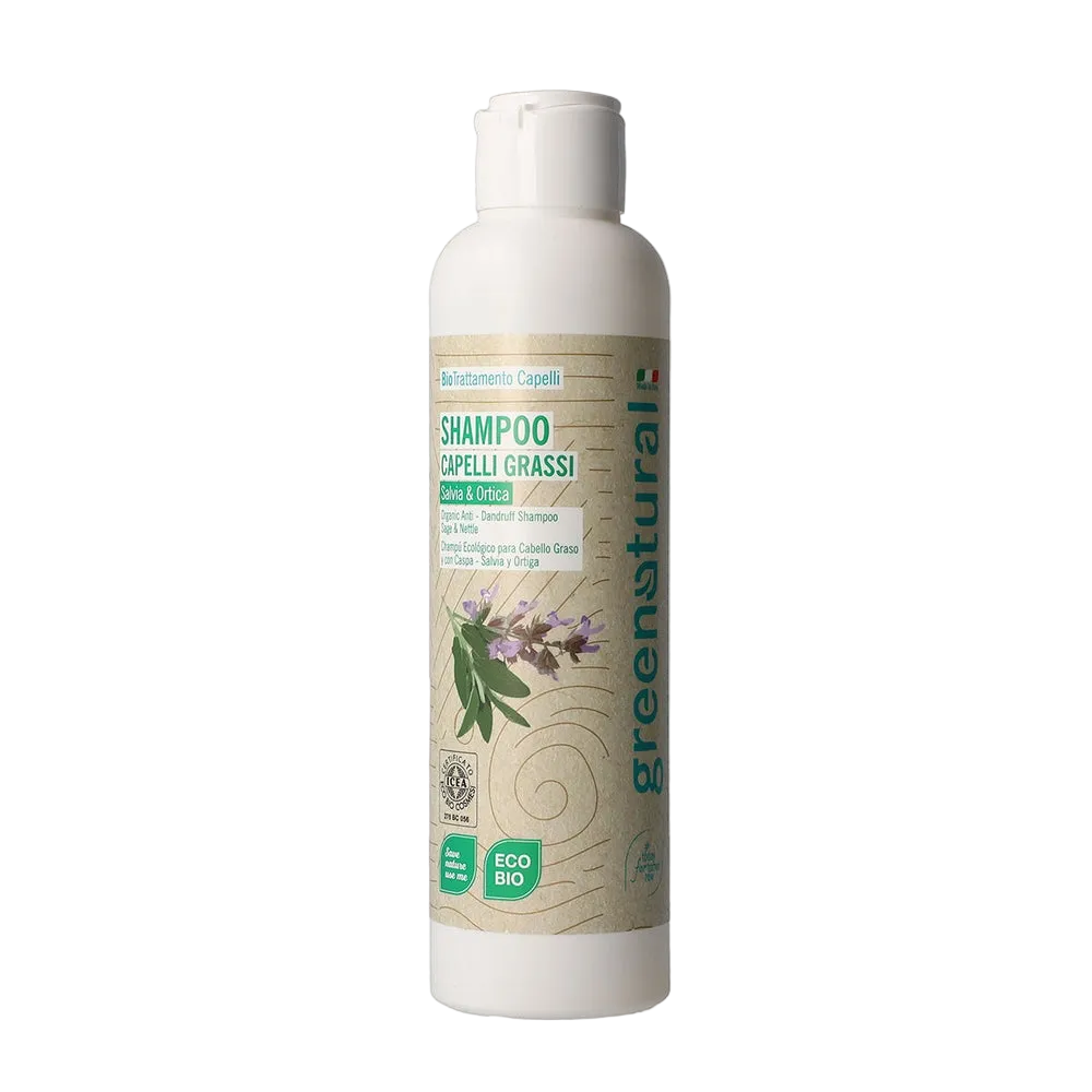Schampo för fett hår och mjäll Salvia & Brännässla - Greenatural