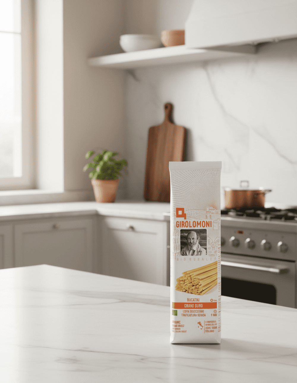 Organic Bucatini, Rough-Drawn - Girolomoni 
