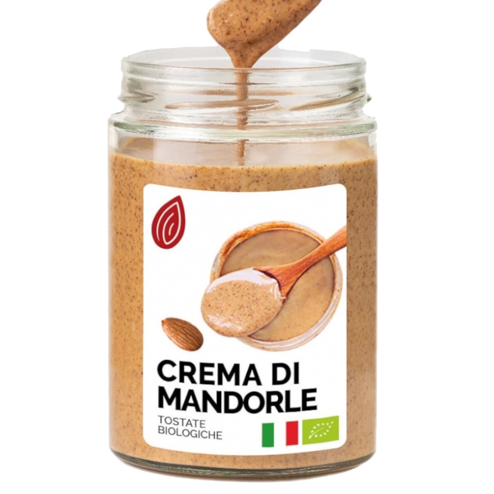 Bio-Mandelcreme aus gerösteten italienischen geschälten Mandeln