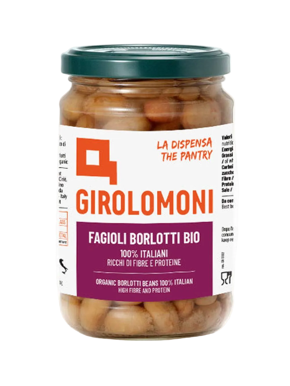 Organic Natural Borlotti Beans - Girolomoni