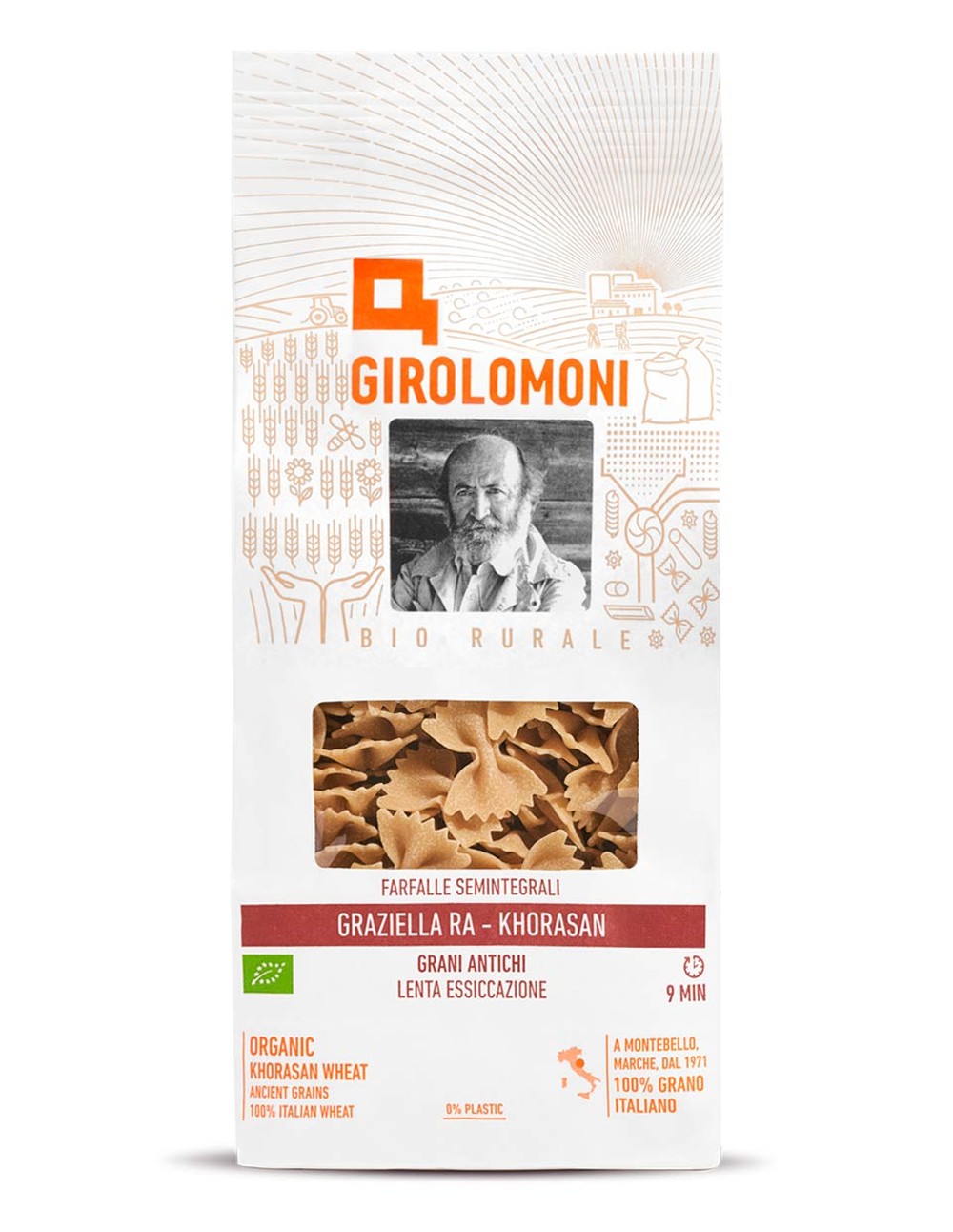 Farfalle BIO semi-integrali Graziella-Ra Khorasan - Girolomoni