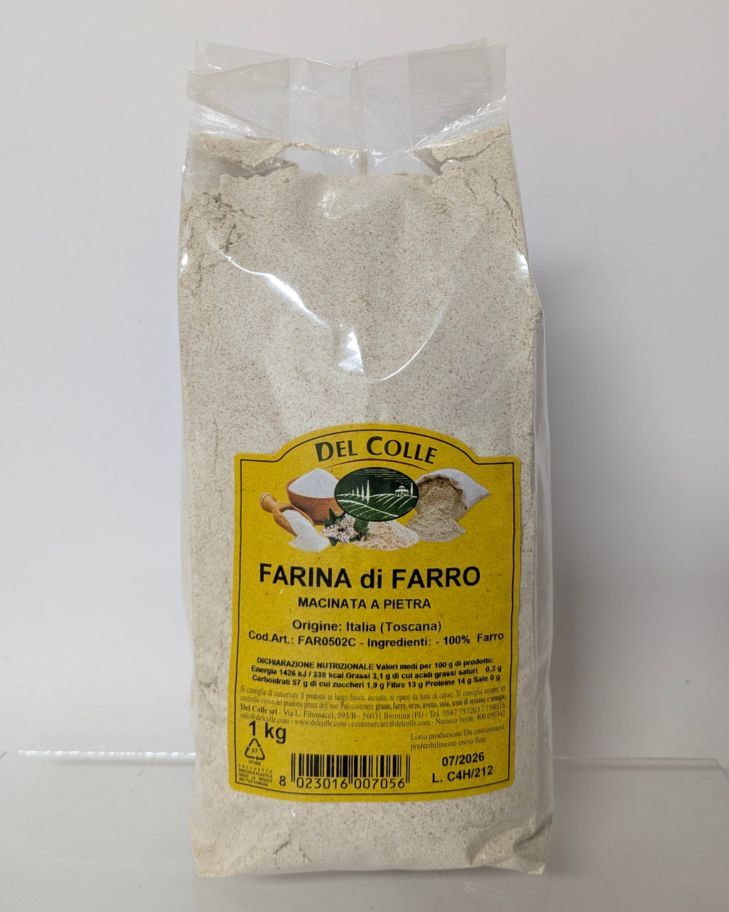 Farro farina Extra macinata a pietra - Del Colle