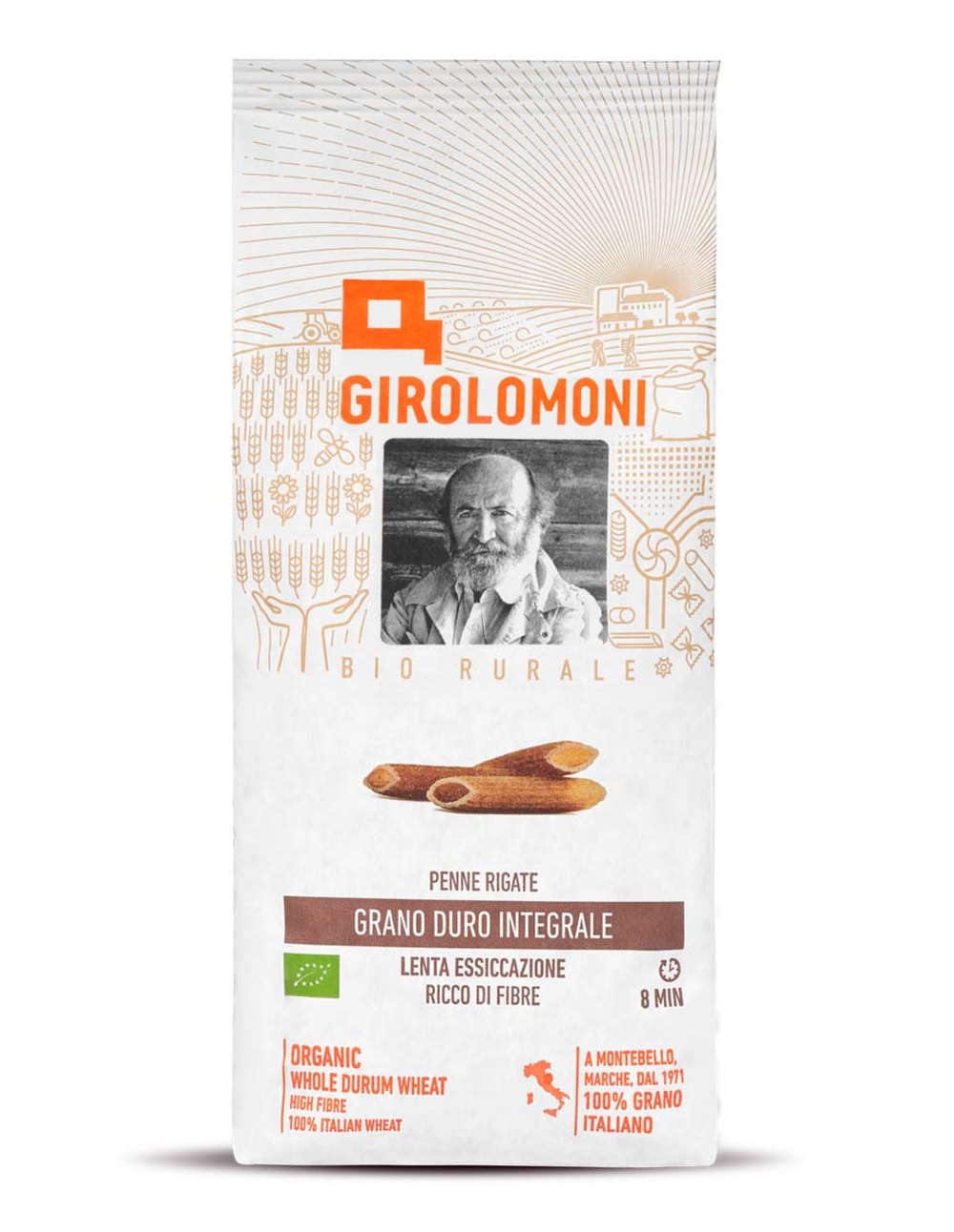 Organic Whole Grain Penne Rigate - Girolomoni