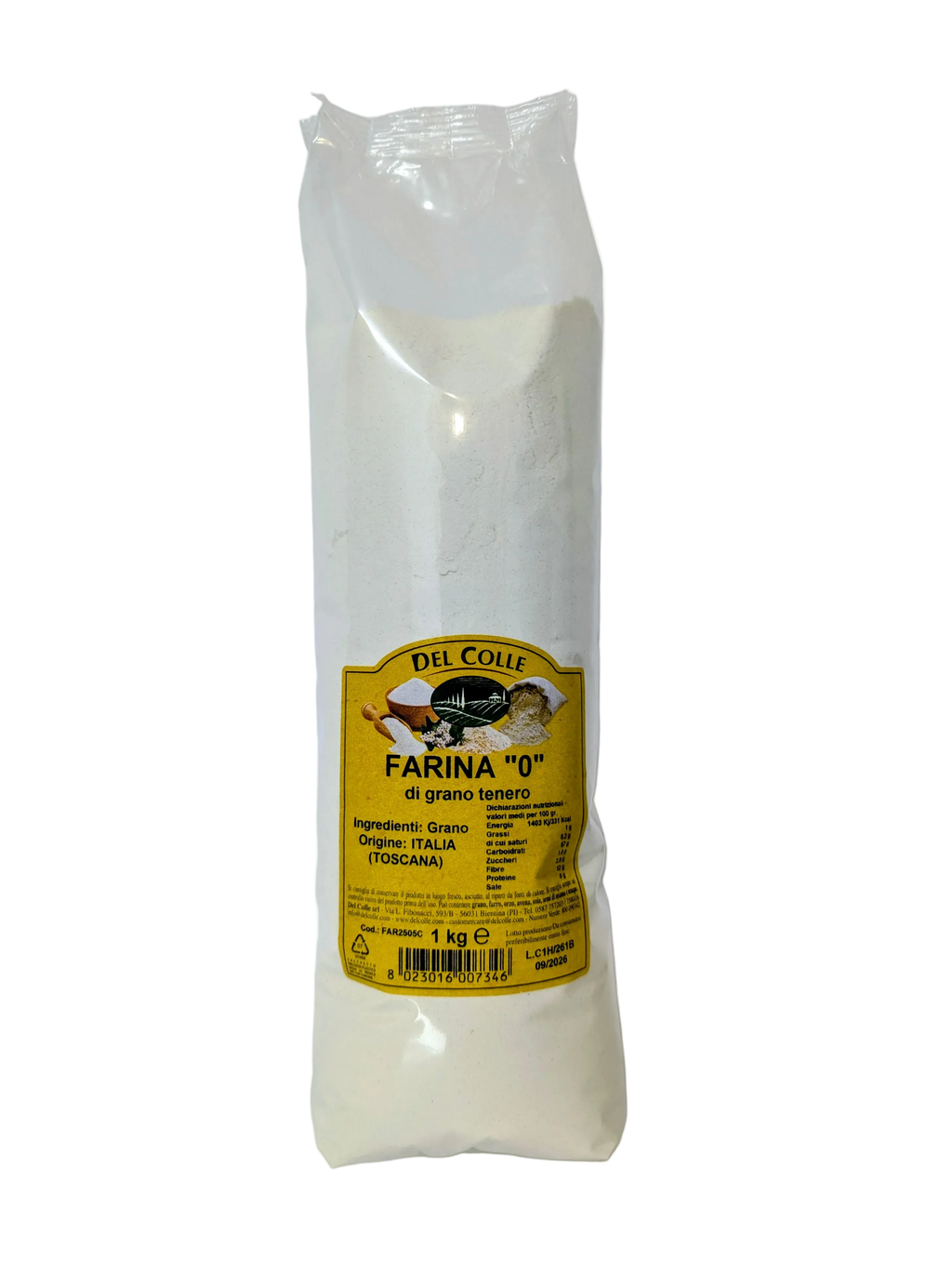 Weichweizen aus der Toskana Typ "0" Extra Mehl - Del Colle