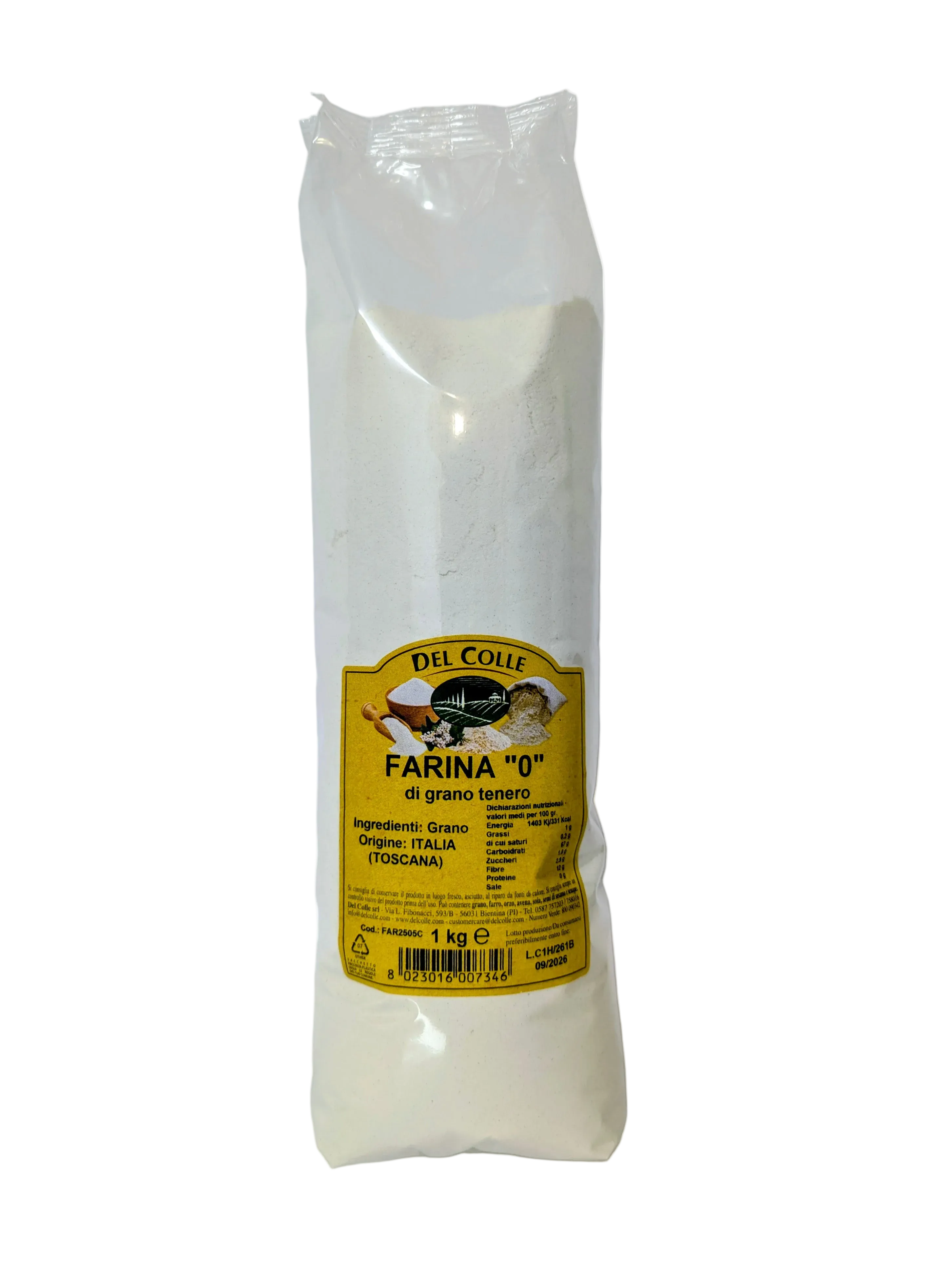 Weichweizen aus der Toskana Typ "0" Extra Mehl - Del Colle